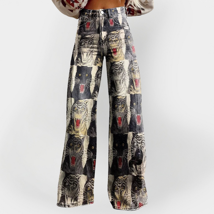 Adéla – Stylové Džíny s Širokými Nohavicemi a Pohodlným Střihem