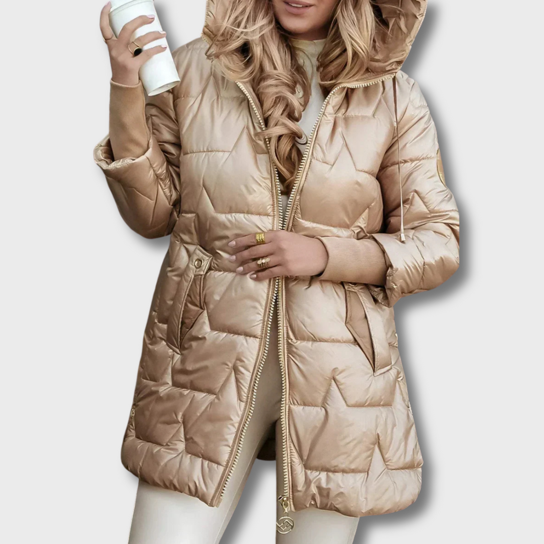 Adéla – Elegantní Zimní Kabát s Kapucí