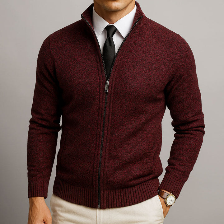 Jake – Cardigan s zipem z merino vlny