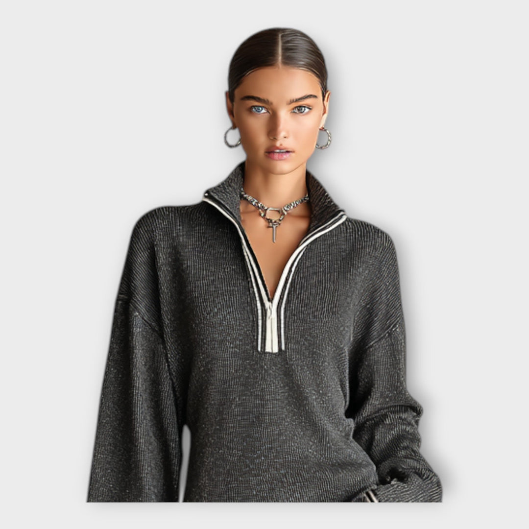 Adéla – Pletené Šaty s Uvolněnou Elegancí