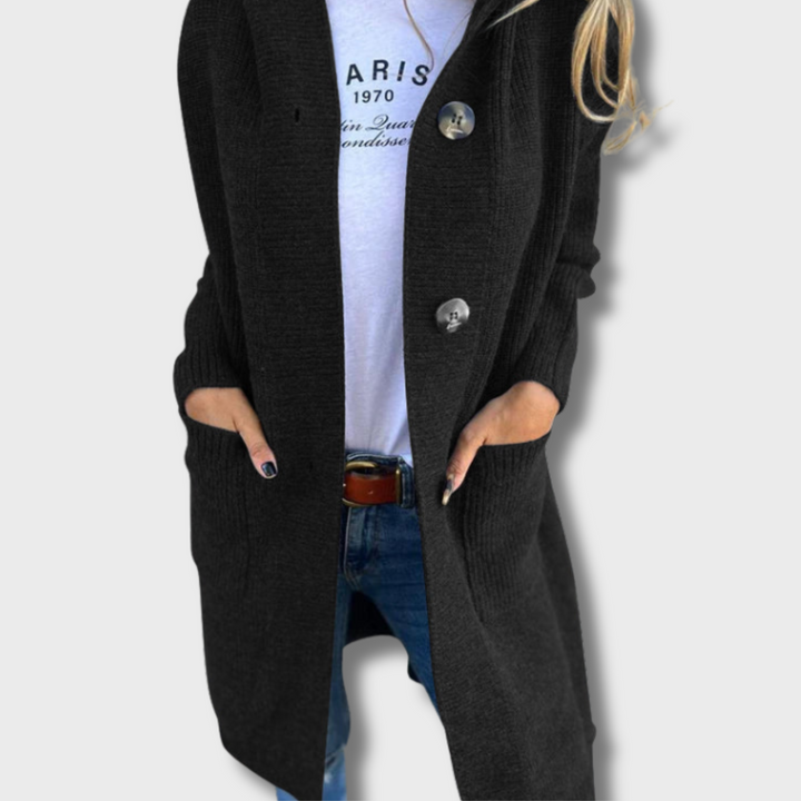 Olga – Elegantní Dlouhý Pletený Kardigan