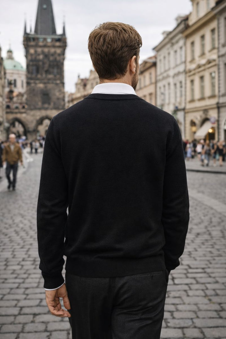 Adam - Kašmírový pulovr s výstřihem do V