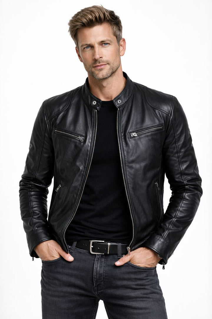Viktor – Casual Kožená Bunda Nadčasový Design