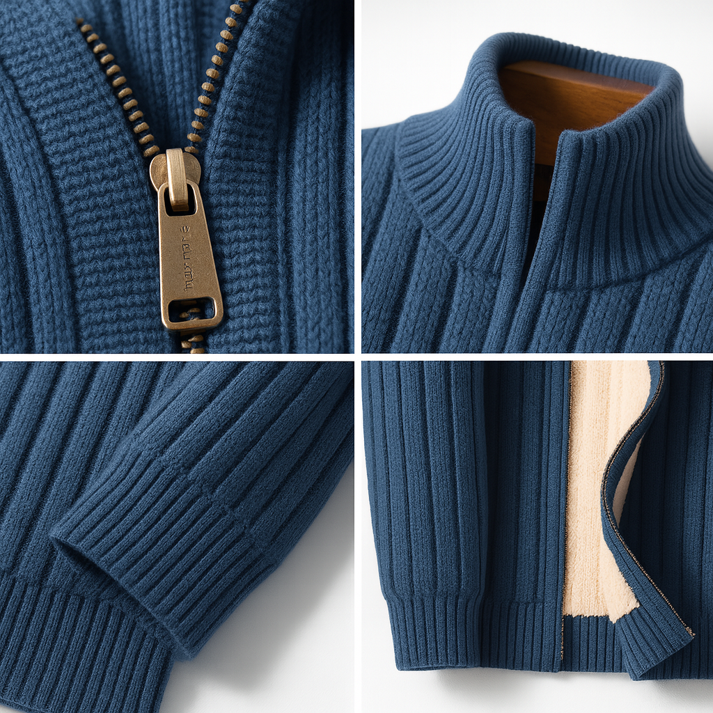 Tiberius™ – Elegantní cardigan se zipem