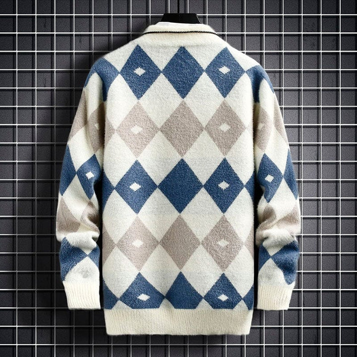 Tomáš – Pánský Svetr s Diamantovým Vzorem