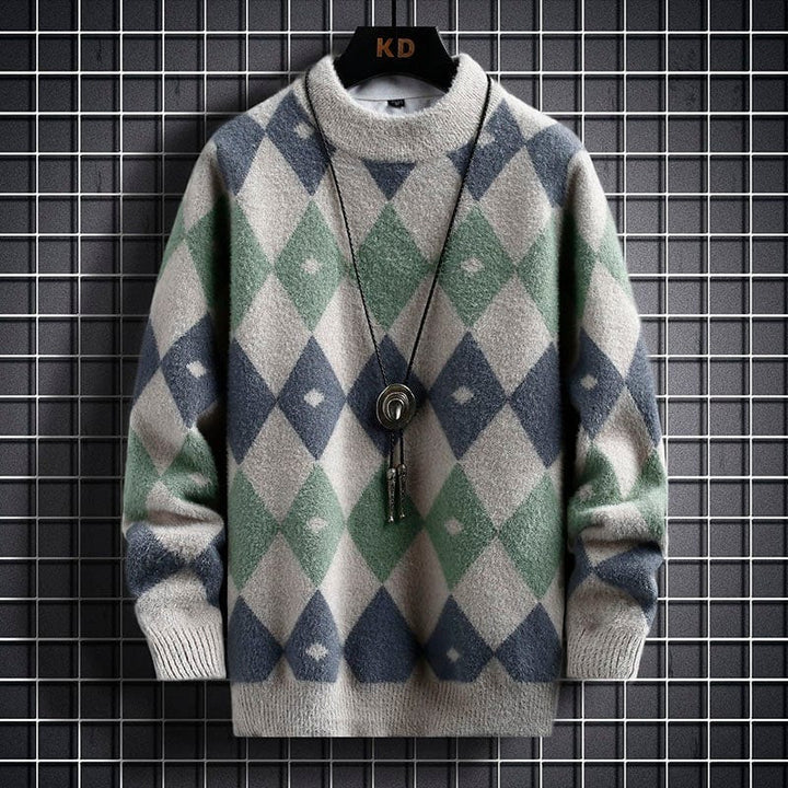 Tomáš – Pánský Svetr s Diamantovým Vzorem