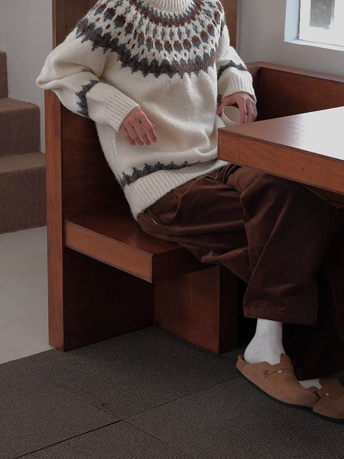 Tomáš – Vintage Kulatý Svetr pro Muže