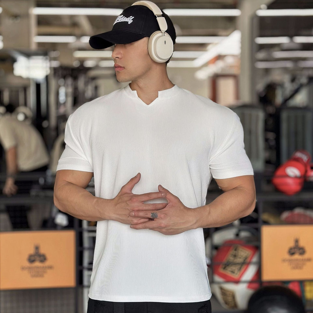 Tomáš – Pánské Casual V-krční Tričko