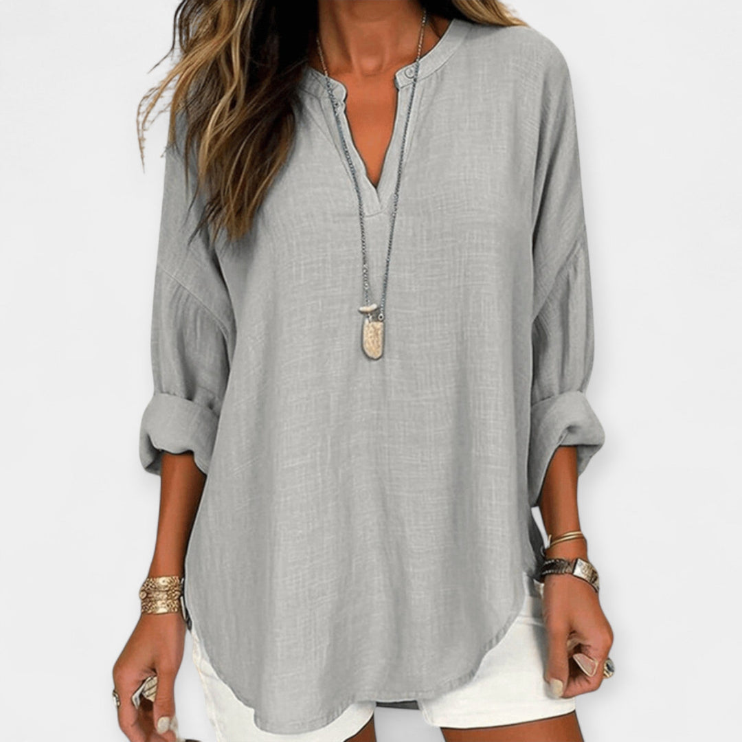 Adéla – Lněná Blůza na Pláž