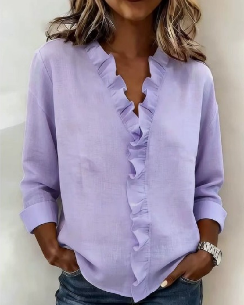 Svetlana - Halenka s Volány a Výstřihem do V