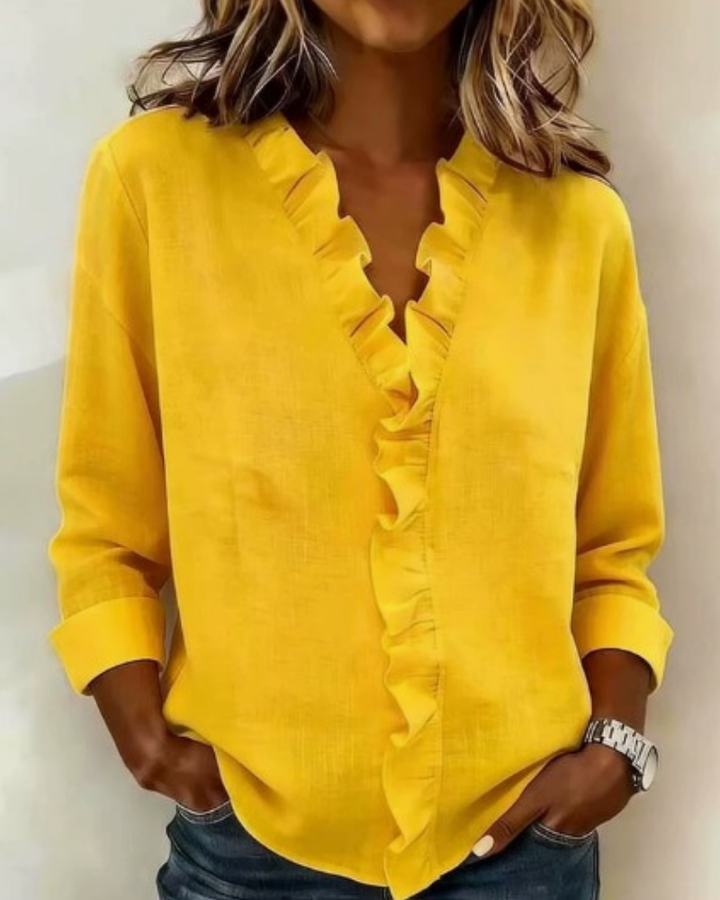 Svetlana - Halenka s Volány a Výstřihem do V