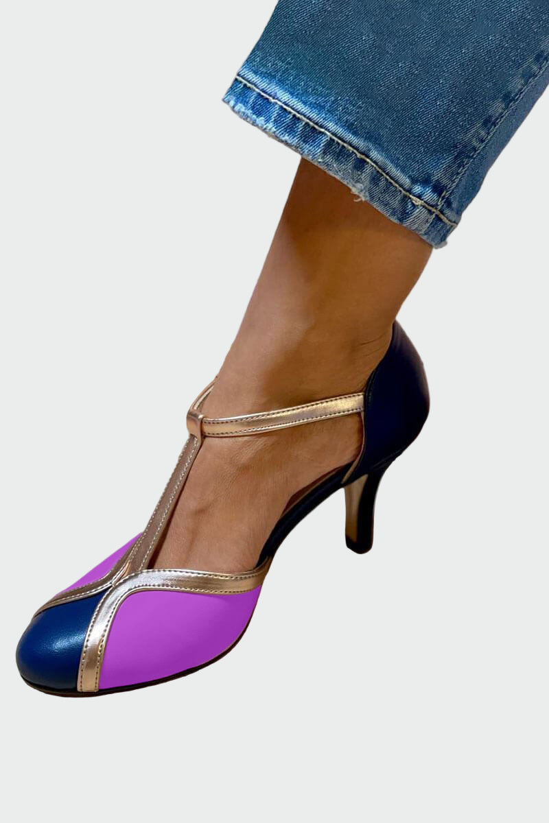 Adéla – Retro Lodičky s T Páskem