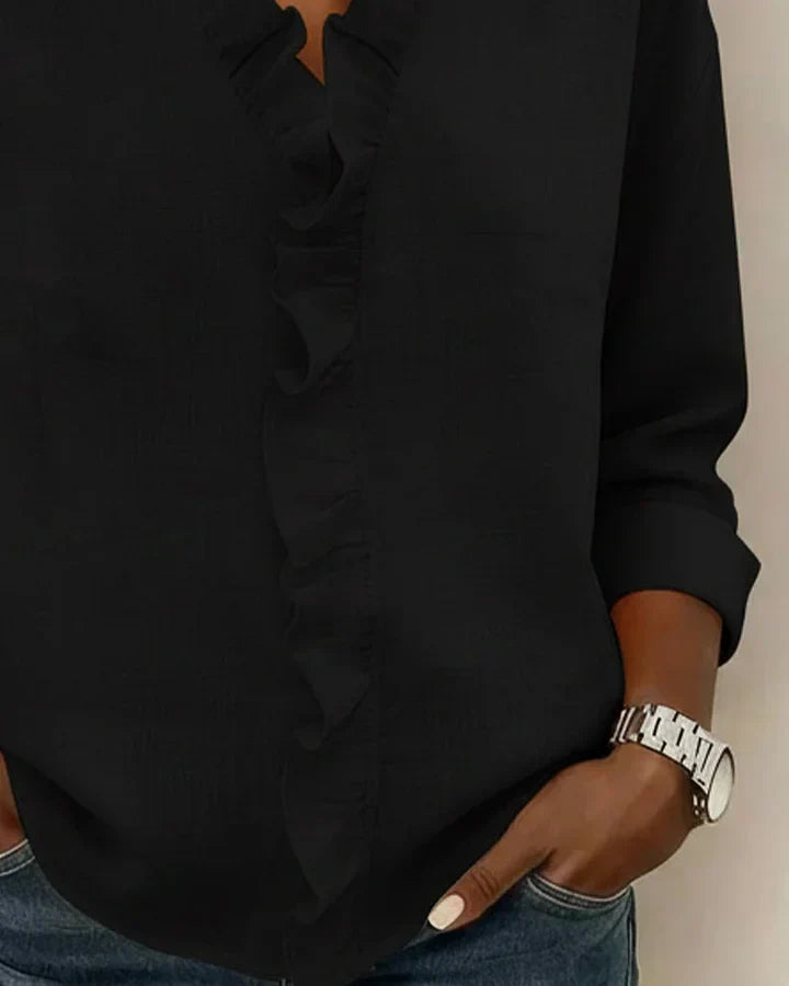 Svetlana - Halenka s Volány a Výstřihem do V