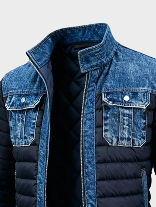 Jake - Hybridní denimová prošívaná bunda pro městský styl