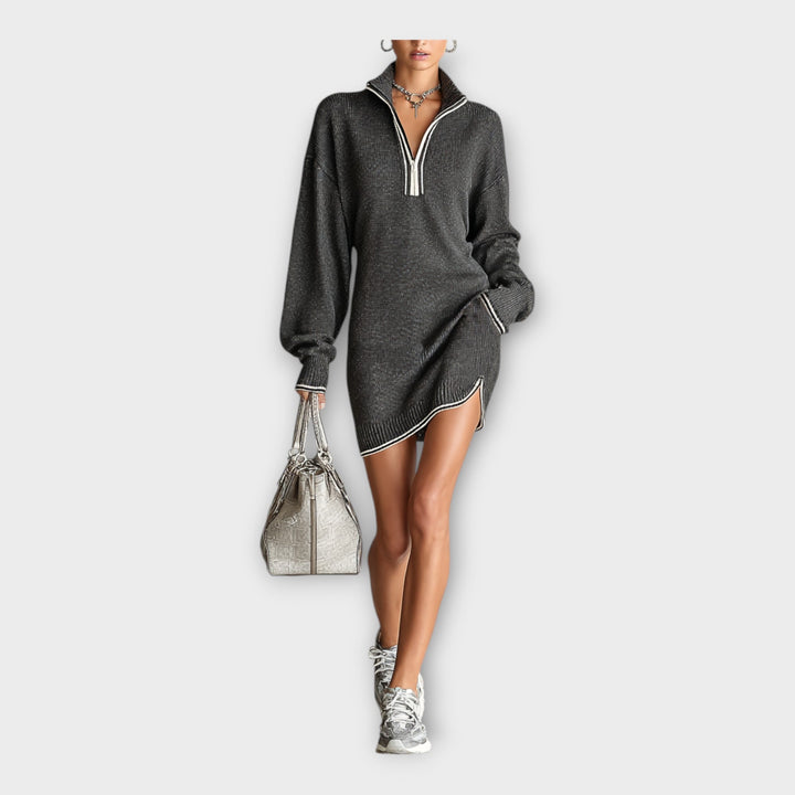 Adéla – Pletené Šaty s Uvolněnou Elegancí