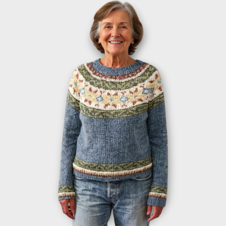 Adéla – Pletená Blůza s Geometrickým Vzorem