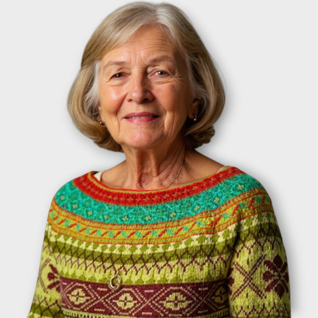 Adéla – Pletený Svetr s Působivým Vzorem