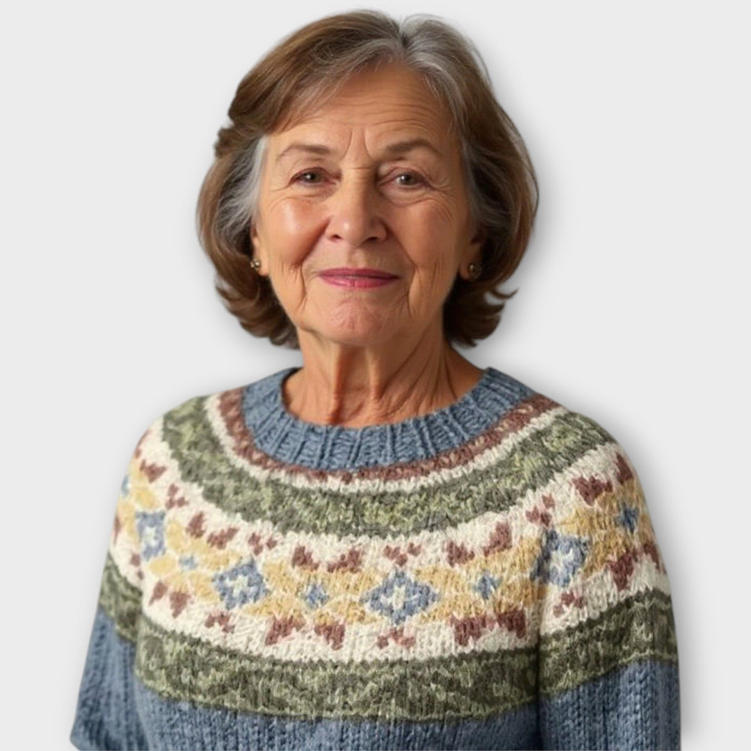 Adéla – Pletená Blůza s Geometrickým Vzorem