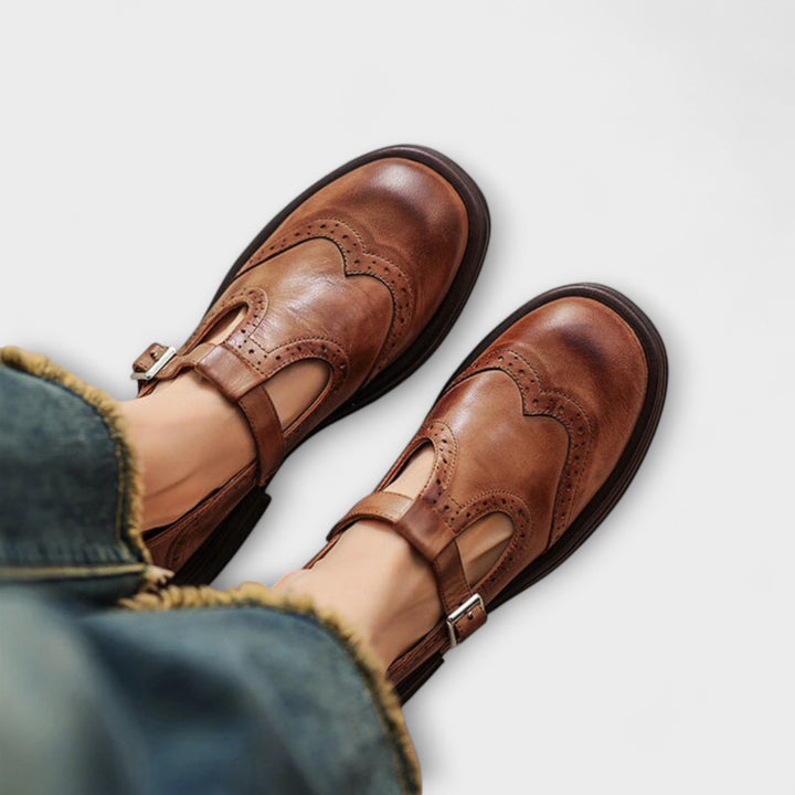 Adéla – Elegantní Kožené Mary Janes