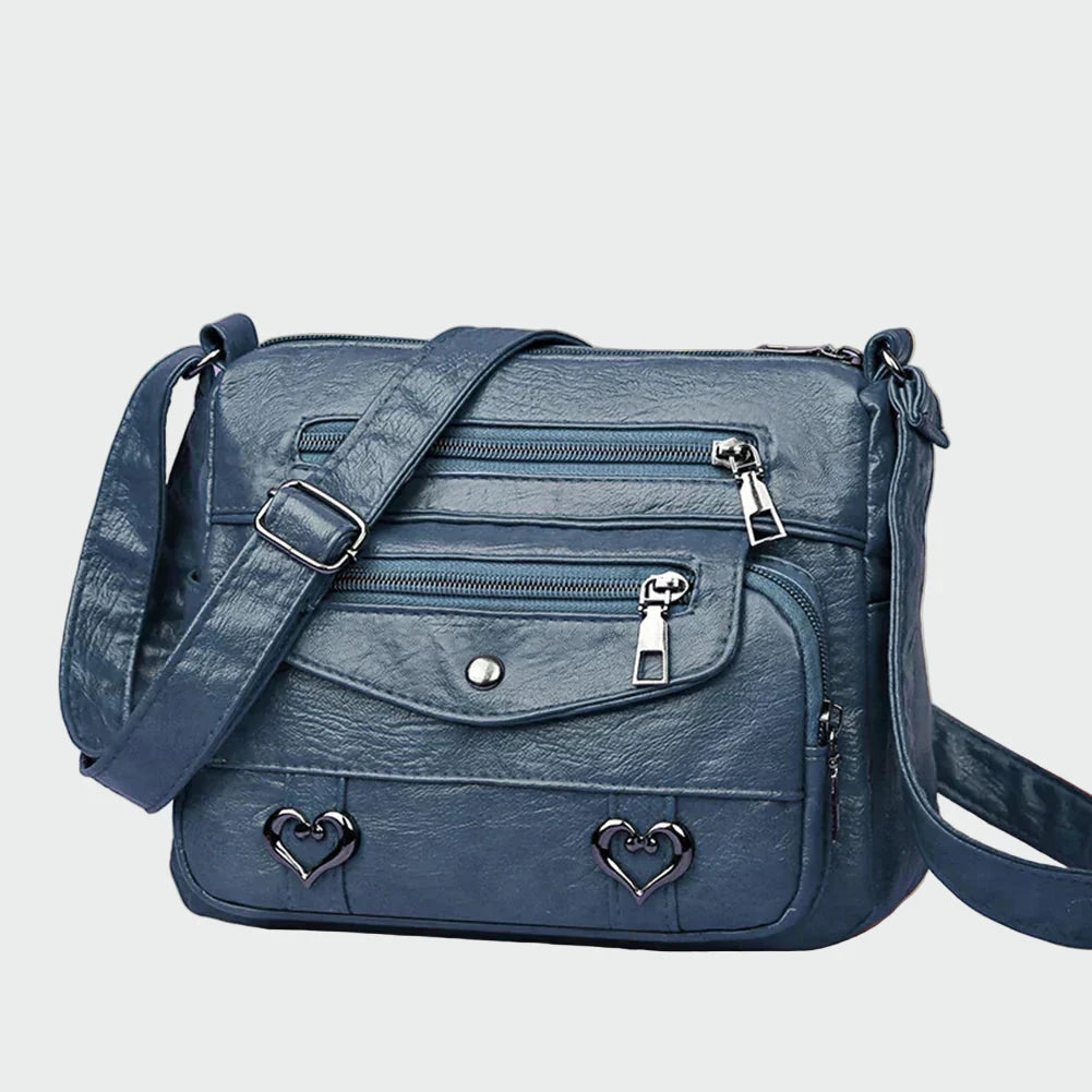 Anna – Měkká Kožená Kabelka na Ruku